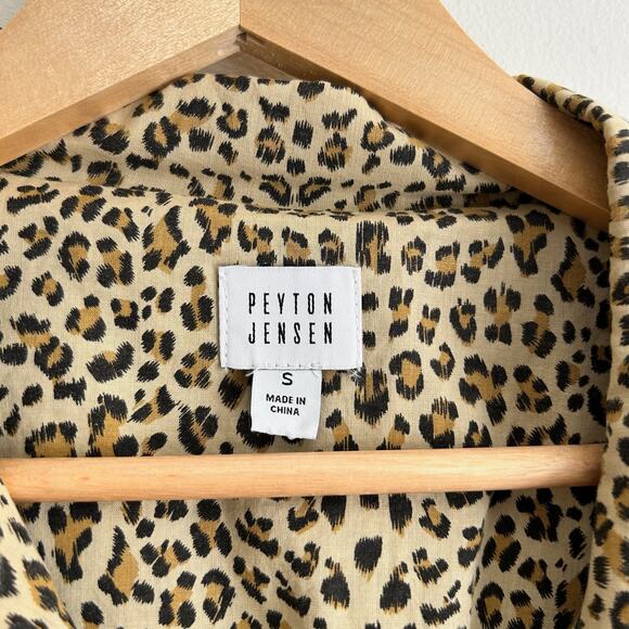 Peyton Jensen Button Front Safari Military Jacket Olive Green S - Picture 4 of 8